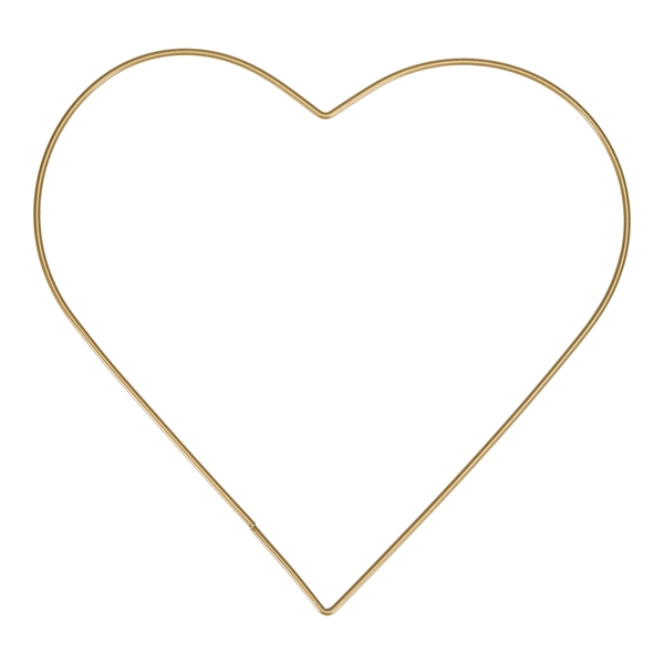 Metal Hjerte guld 25cm binderiartikler