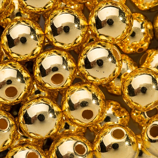Perler guld metallic 1cm, 115 stk.  festartikler