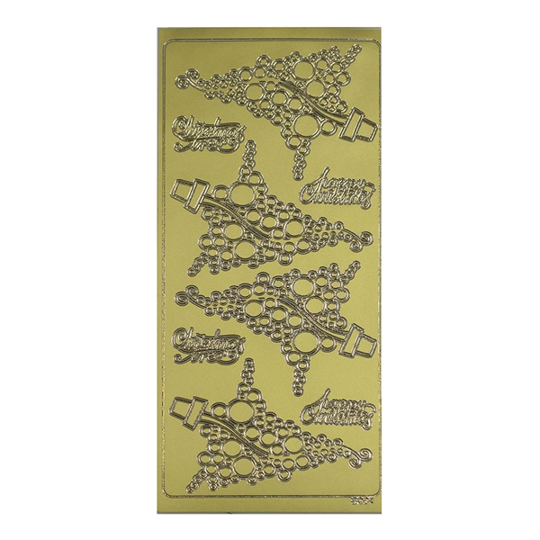 Stickers klistermærker Juletræer guld DIY