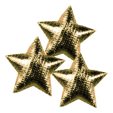 Stjerne dekoration guld 3cm, 25 stk. festartikler
