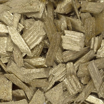 Træstykker flies med glimmer guld 3-5cm, 1 liter festartikler