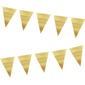 Vimpel guld mat metallic 6m festartikler