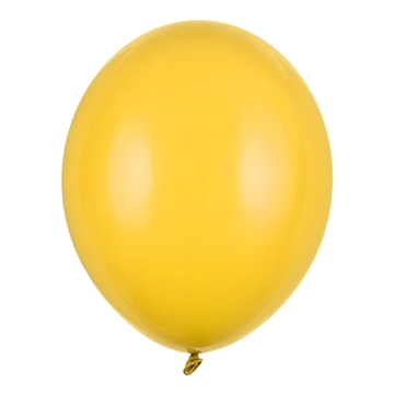 Balloner mørk gul pastel 30cm, 10 stk. festartikler