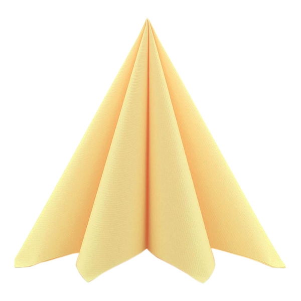 Servietter Airlaid gul 40cm x 40cm, 12 stk. borddækning
