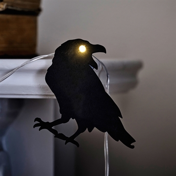 Halloween lyskæde Krager sort LED-lys uhyggelig fest
