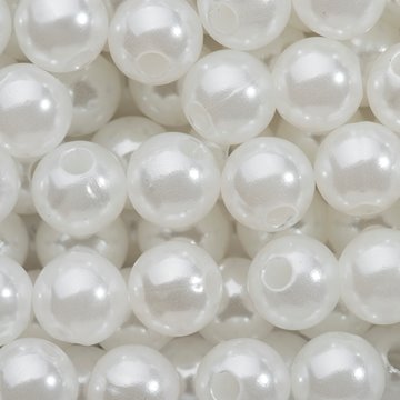 Perler hvid 8mm, 250 stk. festartikler