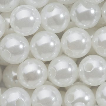 Perler hvid 1cm, 115 stk. festartikler