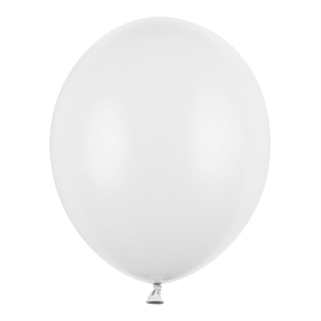 Balloner hvid pastel 30cm, 10 stk. festartikler