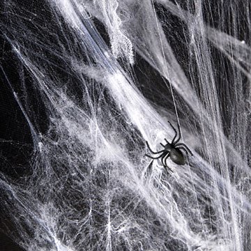 Halloween spindelvæv med edderkopper hvid festartikler