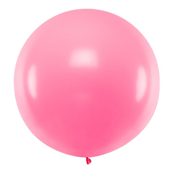 Kæmpe ballon rund lys pink 1m festartikler