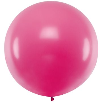 Kæmpe ballon rund pink pastel 1m festartikler