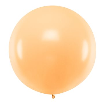 Kæmpe ballon rund orange pastel 1m festartikler
