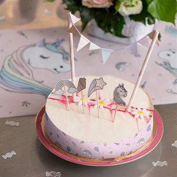 Kagepynt Unicorn Enhjørning fødselsdagslagkager