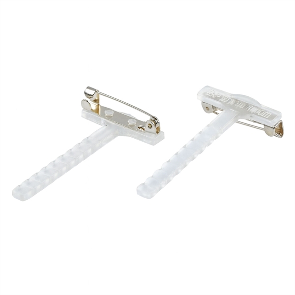 Corsage clips klar/hvid 5cm bryllup