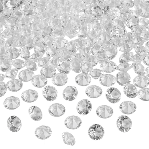 Pynte diamanter klar 1,2cm, 200 stk. bordpynt