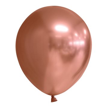 Balloner kobber chrome 13cm, 100 stk. festartikler