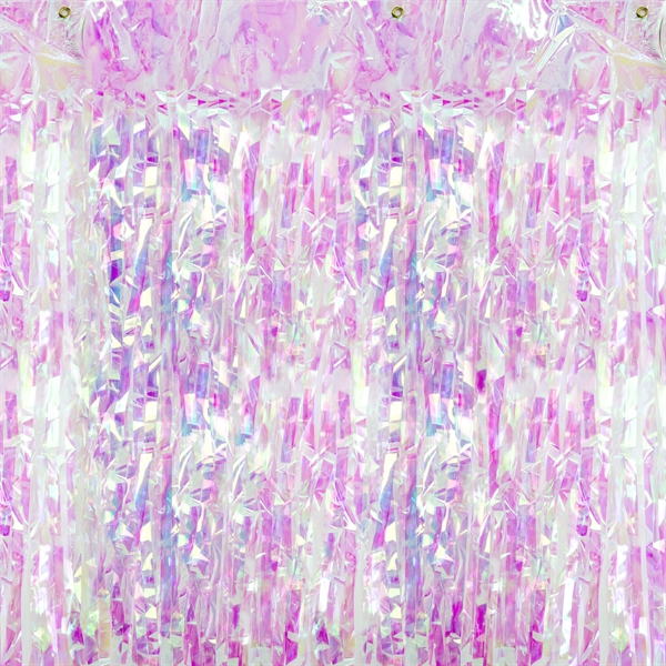 Lametta glimmerforhæng iriserende 2,5m x 90cm festartikler