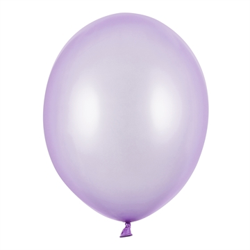 Balloner lys lilla metallic 30cm, 50 stk. festpynt