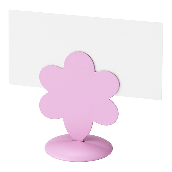 Bordkortholder Blomst med magnet lys lilla, 12 stk. borddækning