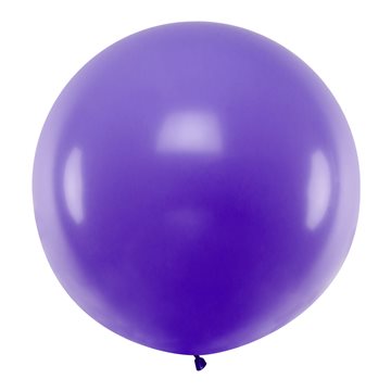 Kæmpe ballon rund lilla pastel 1m festartikler