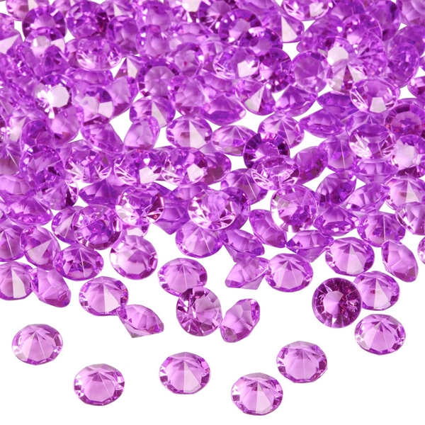 Pynte diamanter lilla 1,2cm, 200 stk.