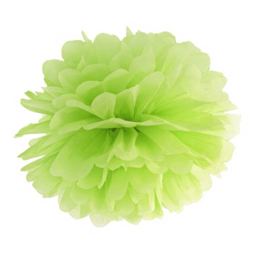 Pompon limegrøn 25cm. festartikler