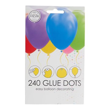Limprikker til balloner Glue Dots 1cm, 240 stk. festartikler