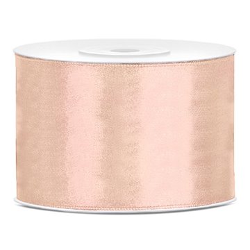 Satinbånd lys rosegold 5cm x 25m festartikler
