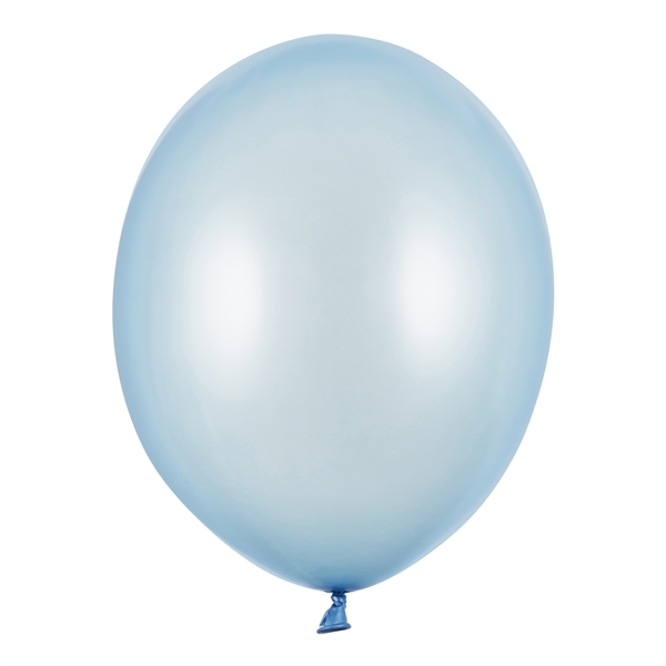 Balloner lyseblå metallic 30cm, 50 stk. festpynt