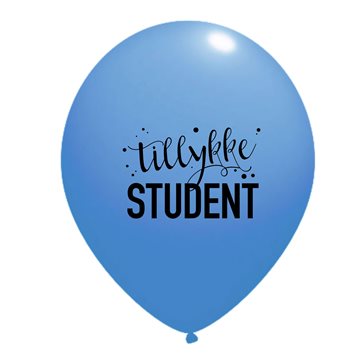 Balloner Tillykke Student lyseblå 30cm, 10 stk. festartikler