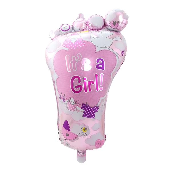 Folieballon babyfod It\'s A Girl 70cm x 50cm festpynt