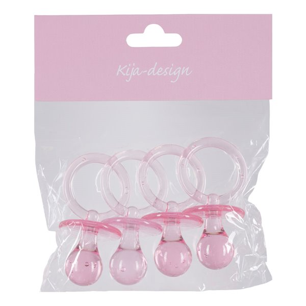 Sutter baby dekoration lys pink 6,5cm, 4 stk. festartikler