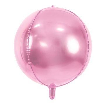 Folieballon Rund lyserød 40cm festartikler