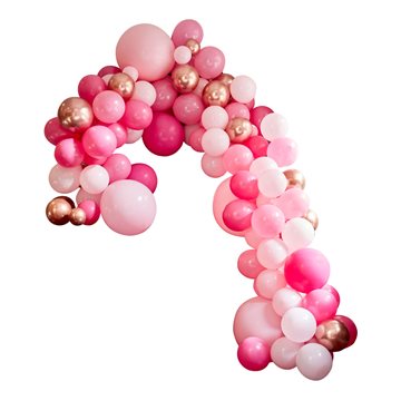 Ballonbue-Kit lyserød/pink/rosegold festudsmykning