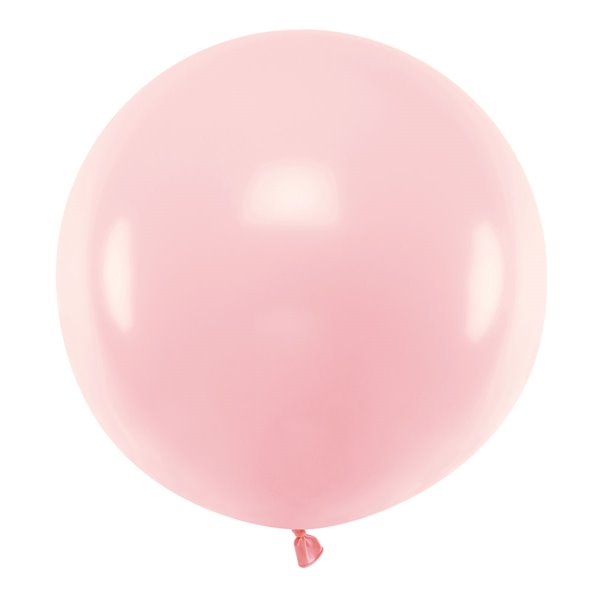 Ballon Rund lyserød pastel 60cm festartikler