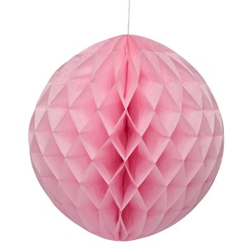 Honeycomb lyserød 20cm papirbolde festartikler