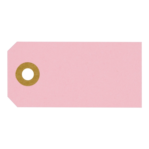 Manilamærker lyserød 4cm x 8cm, 10 stk. bordkort