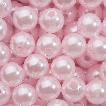 Perler lyserød 8mm, 250 stk. festartikler