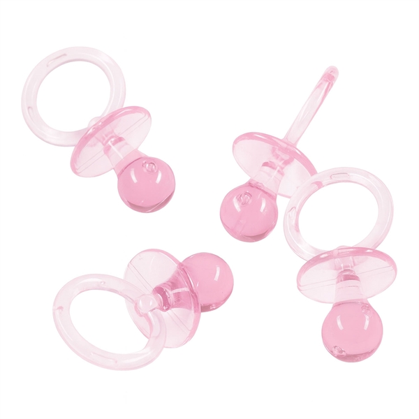 Sutter baby dekoration lyserød 6,5cm, 4 stk. barnedåbspynt