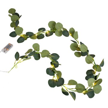 Lyskæde Eucalyptus blade LED-lys 2m festartikler