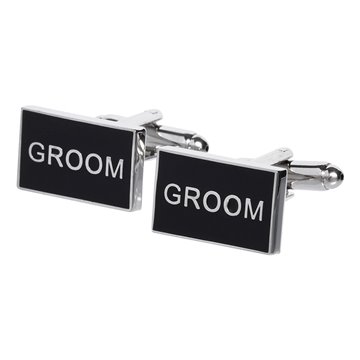 Manchetknapper Groom sort. festartikler