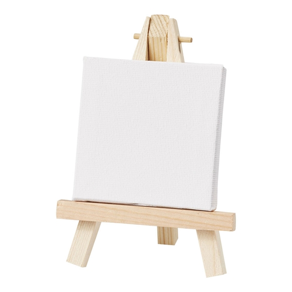 Mini staffeli med malerlærred 12,5cm bordkort