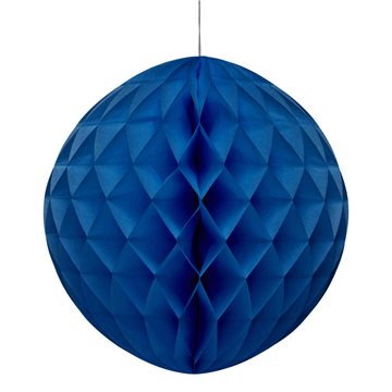Honeycomb mørk blå 30cm papirbolde festartikler