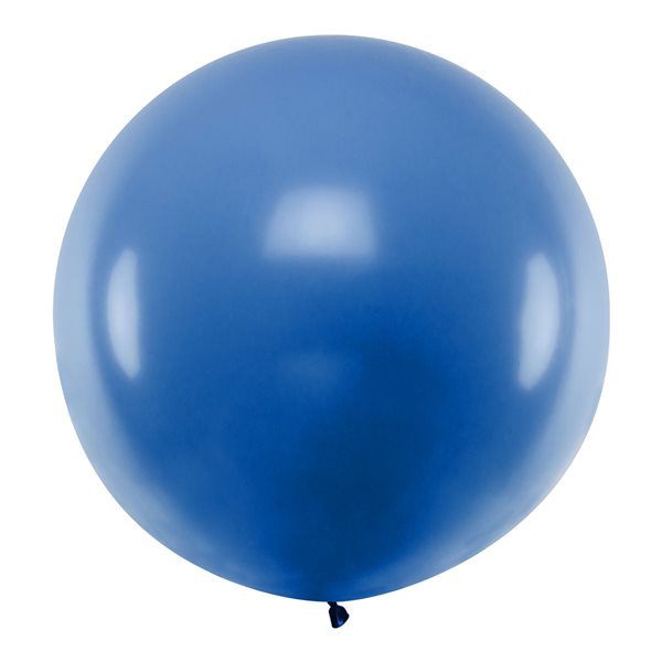 Kæmpe ballon rund mørk blå pastel 1m festartikler