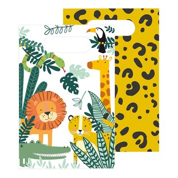 Partypose Safari Dyr 23,5cm x 16cm, 8 stk. festartikler børnefødselsdag