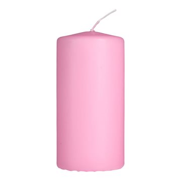 Bloklys lys pink 6cm x 12cm, 12 stk. bordpynt