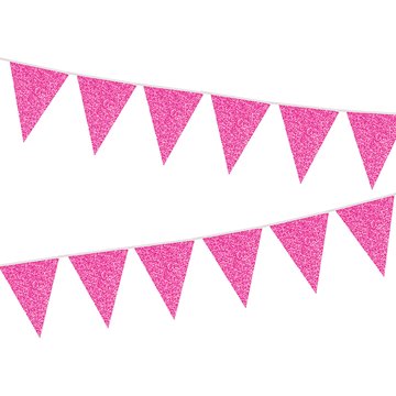 Vimpel pink glimmer 6m festartikler