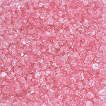 Dekorationsglas lys pink 1-2mm, 400g festartikler