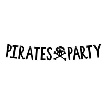 Guirlande Pirat Party - Sørøver sort 1m festartikler