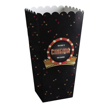 Popcorn bæger Hollywood 17cm, 8 stk. festartikler